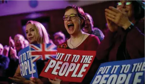  ??  ?? El brexit en Reino Unido fue el último gran ejemplo. / GETTY IMAGES