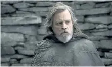  ?? LUCASFILM/THE ASSOCIATED PRESS ?? Mark Hamill plays Luke Skywalker in a scene from Star Wars: The Last Jedi. The movie brought in $220 million in its debut, making it the second-best opening ever.