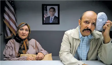  ?? Soul Mining Production­s ?? Jimmy Vestvood (Maz Jobrani, right) and Maman (Vida Ghahremani) in a scene from “Jimmy Vestvood: Amerikan Hero.”