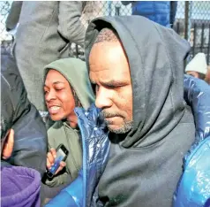  ??  ?? R. Kelly leaves Cook County jail in Chicago, Illinois on Feb 25 and (below) Lizzette Martinez, alleged underage victim of R. Kelly, holds a news conference in Los Angeles.