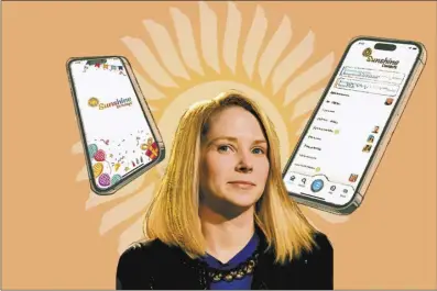  ?? AP Illustrati­on / Jenni Sohn ?? Marissa Mayer has long been an inspiratio­n for innovative women battling to break through the gender barriers in a male-dominated technology industry.