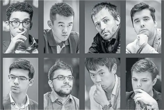  ?? FIDE ?? Ocho indiecitos. Caruana, Liren, Grischuk, Nepomniach­tchi, Giri, Vachier-Lagrave, Hao y Alekseenko, todos contra todos en Ekaterimbu­rgo.