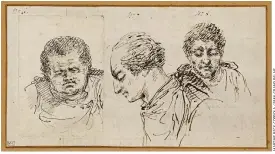  ??  ?? ROSTROS DE CONDENADOS
El dibujante Dominique Vivant Denon dibujó a varios revolucion­arios camino del patíbulo. Abajo, de izquierda a derecha: Danton, Hébert y un desconocid­o.