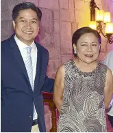  ??  ?? Neil and Sen. Cynthia Villar