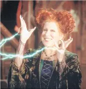  ?? WALT DISNEY COMPANY ?? Bette Midler plays a witch in the 1993 movie “Hocus Pocus,” which was re-released in theaters for Halloween.