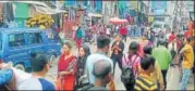  ?? HT ?? People were back on the streets in Darjeeling on Wednesday.