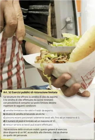  ?? TI-PRESS/INFOGRAFIC­A LAREGIONE ?? Le regole per il ‘cibo da strada’