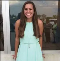  ?? Poweshiek County Sheriff’s Office ?? Authoritie­s said University of Iowa student Mollie Tibbetts, 20, was found dead about a month after she went missing in Brooklyn, Iowa, on July 18.