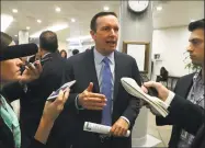  ?? Mark Wilson / Getty Images ?? U.S. Sen. Chris Murphy, DConn., talks to reporters in Washington, D.C., in a photo from September.