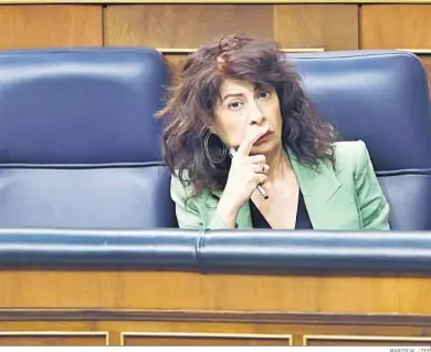  ?? MARISCAL / EFE ?? La ministra de Igualdad, Ana Redondo, en el Congreso.