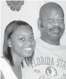  ?? JEFF PEATEN/COURTESY ?? Lavon Reese, here with her father, Derek Reese, was killed by a texting driver in January 2015 in Tallahasse­e. She was 24.