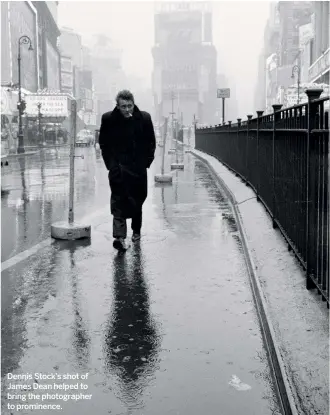  ??  ?? Dennis Stock’s shot of James Dean helped to bring the photograph­er to prominence.