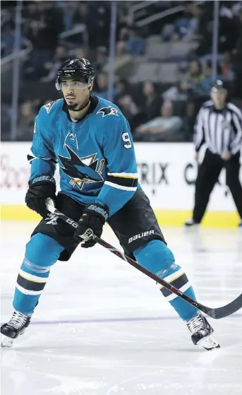  ?? EZRA SHAW/GETTY IMAGES ?? Forward Evander Kane, who was traded to the San Jose Sharks by the Buffalo Sabres last month, says he was unfairly maligned during his time with the Winnipeg Jets.