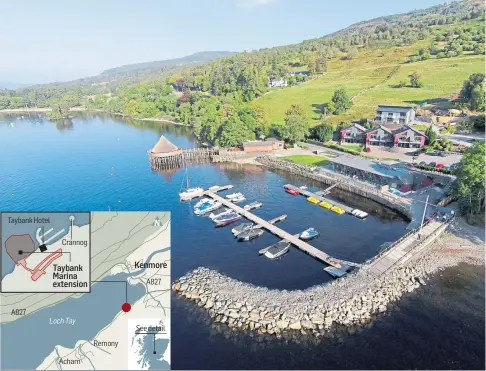  ??  ?? MARINA APPLICATIO­N: Safety concerns have been raised if jet skis and powerboats are allowed to use Loch Tay.