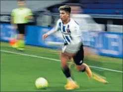  ??  ?? Nico Melamed, jugando el pasado domingo en el RCDE Stadium.