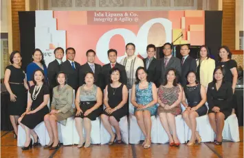  ??  ?? ISLA LIPANA & Co. Partners during the firm’s 90th anniversar­y celebratio­n in 2012