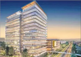  ?? Gensler ?? PLANS call for building more than 1,000 residences, a 171-room hotel, offices and shops on the Santa Ana site. Above, an artist’s rendering of the 625IVE complex.