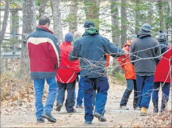  ?? WENDY RICHARD ?? A Winter Fun Day at Milford House on Highway 8 in Annapolis County went ahead without snow. It was a fun outing that saw participan­ts explore the four hiking trails on the property. There were hot drinks and homemade treats involved.