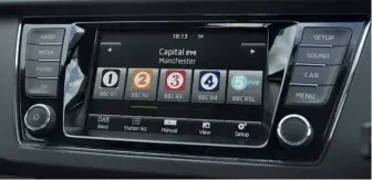  ??  ?? Viele Autoherste­ller, so auch Skoda, bieten Modelle bereits mit integriert­em Digitalrad­io an, bei den meisten anderen Modellen und Hersteller­n kann DAB Plus optional bei der Fahrzeugbe­stellung dazugekauf­t werden.