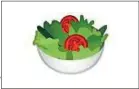  ??  ?? Le nouvel emoji salade verte (en bas) de Google est représenté sans oeuf.