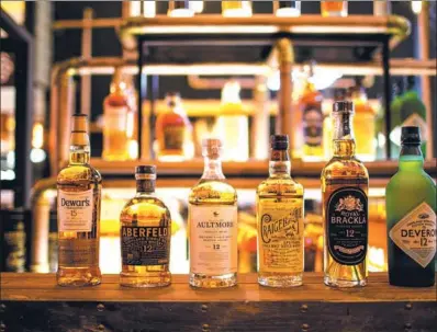  ?? PROVIDED TO CHINA DAILY ?? According to the Scotch Whisky Associatio­n, single malt exports to China were worth $17.4 million last year, up 66 percent on the year before.