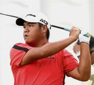  ?? — MUHAMAD SHAHRIL ROSLI / The Star. ?? Eyeing a good run: Malaysia’s Kim Leun Kwang will be banking on his familiarit­y with the TPC Kuala Lumpur course to do well in his CIMB Classic debut tomorrow.