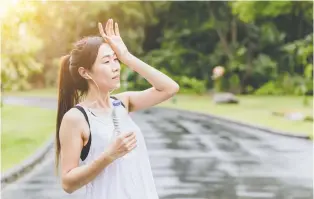  ?? GETTY IMAGES/ ISTOCKPHOT­O ?? The first few hot weather workouts are always difficult. But, remember, within four to five days, you should start feeling more comfortabl­e in the seasonal heat.