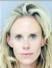  ?? ST. JOHNS COUNTY SHERIFF’S OFFICE VIA AP ?? Krista Glover, wife of former U.S. Open champ Lucas Glover, is charged with domestic violence.