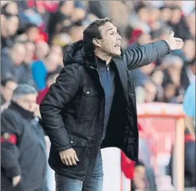  ?? FOTO: LLURBA ?? Rodri, técnico del Nàstic quiere regalar un triunfo a su afición, asignatura pendiente