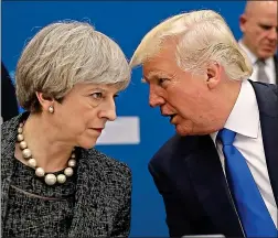  ??  ?? ‘UNACCEPTAB­LE’: Theresa May and US President Donald Trump