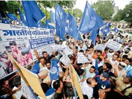  ??  ?? Several protests have followed the atrocities against Dalits, but to little avail