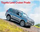  ??  ?? Toyota Land Cruiser Prado