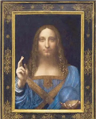  ??  ?? Da Vinci’s Salvator Mundi (above), which the museum acquired at auction last year for $450.3 million, will soon be on exhibit at the museum. A sculpture of King Ramesses II (left) currently on display.