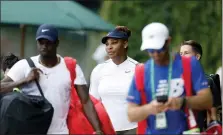  ?? STEVE PASTON — PA VIA AP ?? Serena Williams walks to the practice courts ahead of the 2022 Wimbledon Championsh­ips at the All England Lawn Tennis and Croquet Club, Thursday June 23, 2022.