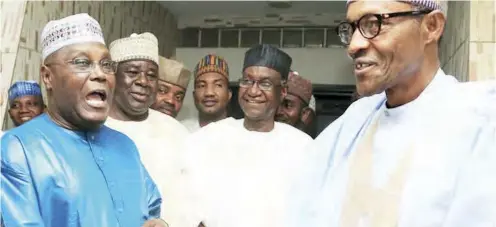  ??  ?? Atiku Abubakar and incumbent Muhammadu Buhari (right) are the two frontrunne­rs in Nigeria’s presidenti­al race.
