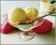  ?? ELIZABETH KARMEL VIA ASSOCIATED PRESS ?? Homemade ice cream in Amagansett, N.Y. This dish is from a recipe by Elizabeth Karmel.