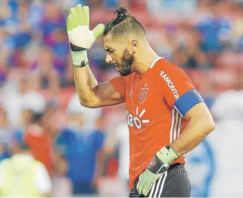  ?? FOTO: AGENCIAUNO ?? Herrera se lamenta durante un partido de Universida­d de Chile.