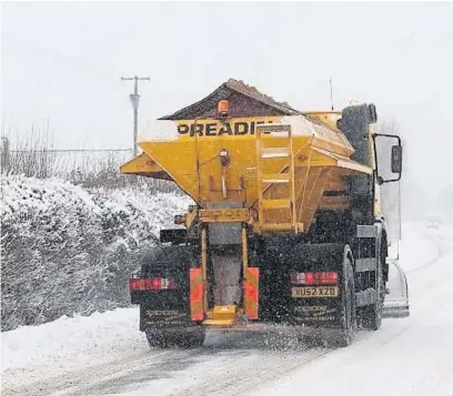  ?? Picture: Creative Commons/bob Embleton ?? Workers who help grit the roads in Carmarthen­shire are to balloted over potential strike action.