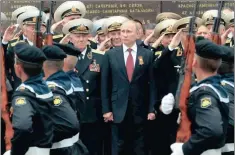  ?? PICTURE: IVAN SEKRETAREV / AP ?? FOREIGN AFFAIR: Russian leader Vladimir Putin at a parade last year marking Victory Day in Sevastopol, Crimea. The visit was condemned by Ukraine and Nato.