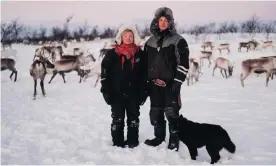  ?? Jovsset Ante Sara. Photograph: Michael Miller / OCA ?? ‘What’s happening to the reindeer is our story as well’ … the Sámi Pavilion artist Máret Ánne Sara and her brother,