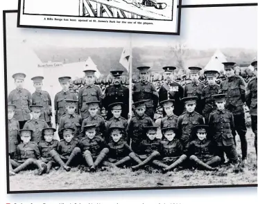  ??  ?? Cadets from Dame Allan’s School in Newcastle were at the ready in 1914