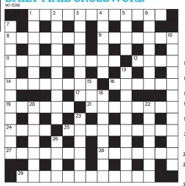  ??  ?? PRIZES of £20 will be awarded to the senders of the first three correct solutions checked. Solutions to: Daily Mail Prize Crossword No. 15,310, PO BOX 3451, Norwich, NR7 7NR. Entries may be submitted by second-class post. Envelopes must be postmarked...
