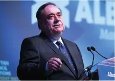  ?? ?? Alex Salmond said that an SNP that has no room for Fergus Ewing is ‘heading for the sands’