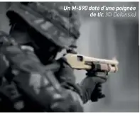  ??  ?? Un M-590 doté d’une poignée de tir. (© Defensie)