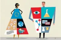  ?? JAMES YANG THE NEW YORK TIMES ILLUSTRATI­ON ?? From creating biofibres to manufactur­ing environmen­tally friendly tag fasteners, some in the apparel sector are working with technology startups to clean up the world’s closets.