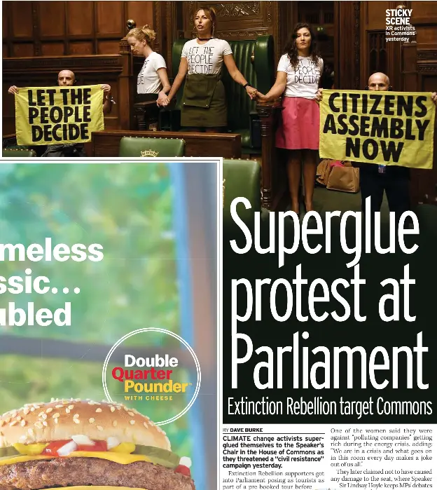 Superglue protest at Parliament PressReader