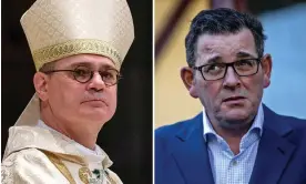  ?? Composite: AAP ?? Victoria’s premier, Daniel Andrews (right), has responded to criticisms from the state’s most senior Catholic, Archbishop Peter Comensoli (left).