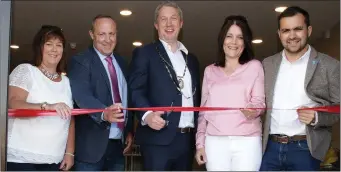  ??  ?? At the Business After Hours event at Allied Training, Whitemill Industrial Estate were Trish Newportm Ciaran Newport, Wexford Chamber of Commerce president Niall Reck, Ciaradh Walsh and Terry Walsh.