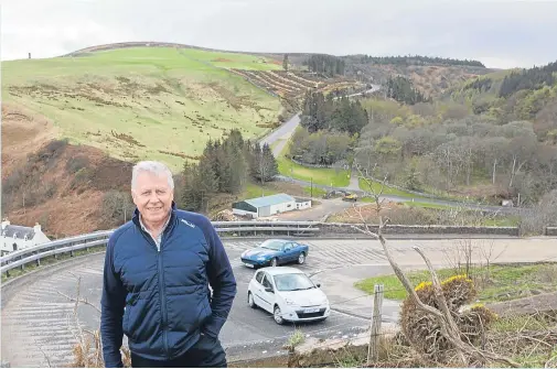  ??  ?? ROUND THE BEND: Colin Mackenzie is not impressed by the improvemen­ts scheduled for the A9’s Berriedale Braes blackspot