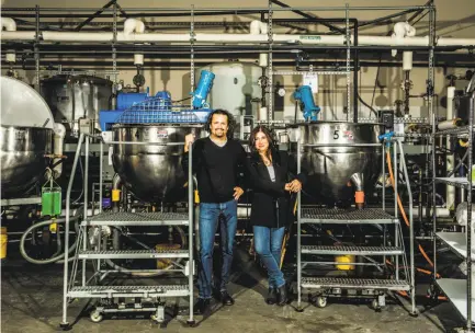  ?? Christie Hemm Klok / New York Times ?? EO Products founders Brad Black and Susan Griffin-Black are seen at their facility in San Rafael. They built EO Products into an all-natural skin care leader despite getting a divorce along the way.